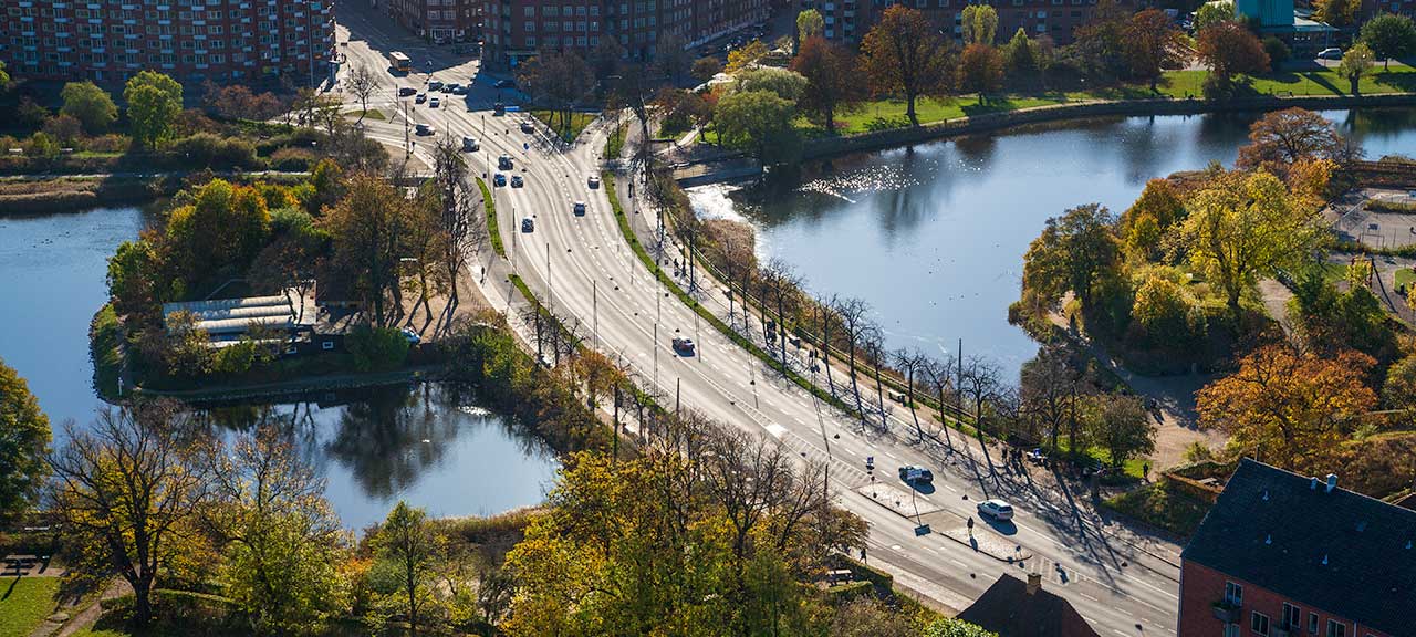 Bro mellan Amager och Själland i Köpenhamn